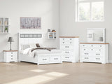 Furniture City Houma - Ashley Furniture - Ashbryn Bedroom - Queen Panel Storage Bed / White/Natural - B844B2