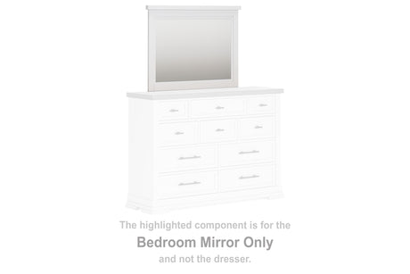 Furniture City Houma - Ashley Furniture - Ashbryn Bedroom Mirror - Bedroom Mirror / White/Natural - B844-36