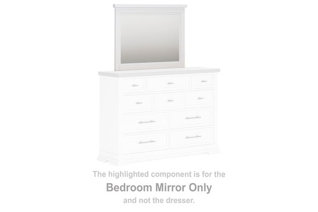 Furniture City Houma - Ashley Furniture - Ashbryn Bedroom Mirror - Bedroom Mirror / White/Natural - B844-36