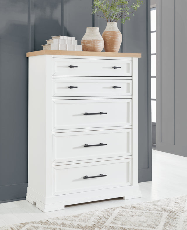 Furniture City Houma - Ashley Furniture - Ashbryn Bedroom - California King Panel Storage Bed / White/Natural - B844B5