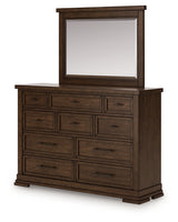 Taffenbrook Queen Panel Storage Bed, Dresser and Mirror