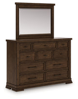 Taffenbrook Queen Panel Storage Bed, Dresser and Mirror