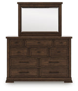 Taffenbrook Queen Panel Storage Bed, Dresser and Mirror
