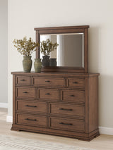 Taffenbrook Queen Panel Storage Bed, Dresser and Mirror
