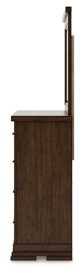 Taffenbrook Queen Panel Storage Bed, Dresser and Mirror