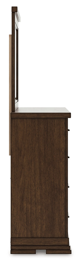 Taffenbrook Queen Panel Storage Bed, Dresser and Mirror