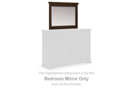 Furniture City Houma - Ashley Furniture - Taffenbrook Bedroom Mirror - Bedroom Mirror / Medium Brown - B849-36