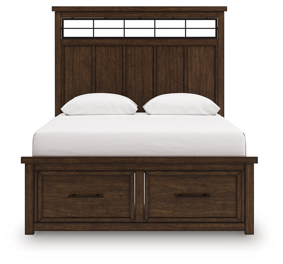 Taffenbrook Queen Panel Storage Bed, Dresser and Mirror
