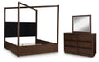 Furniture City Houma - Ashley Furniture - Dilenno Queen Canopy Bed, Dresser and Mirror - Queen Canopy Bed, Dresser and Mirror - PCB857B3