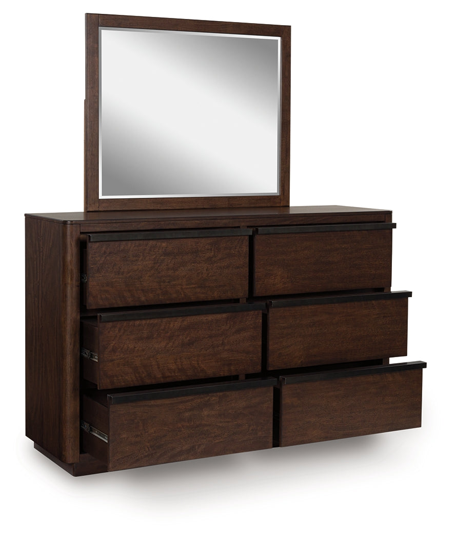 Dilenno Queen Canopy Bed, Dresser and Mirror