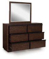 Dilenno Queen Canopy Bed, Dresser and Mirror