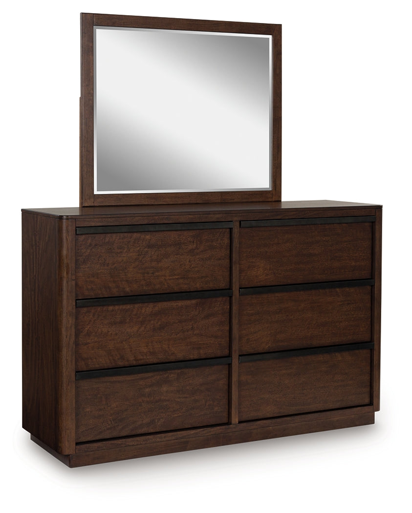Dilenno Queen Canopy Bed, Dresser and Mirror