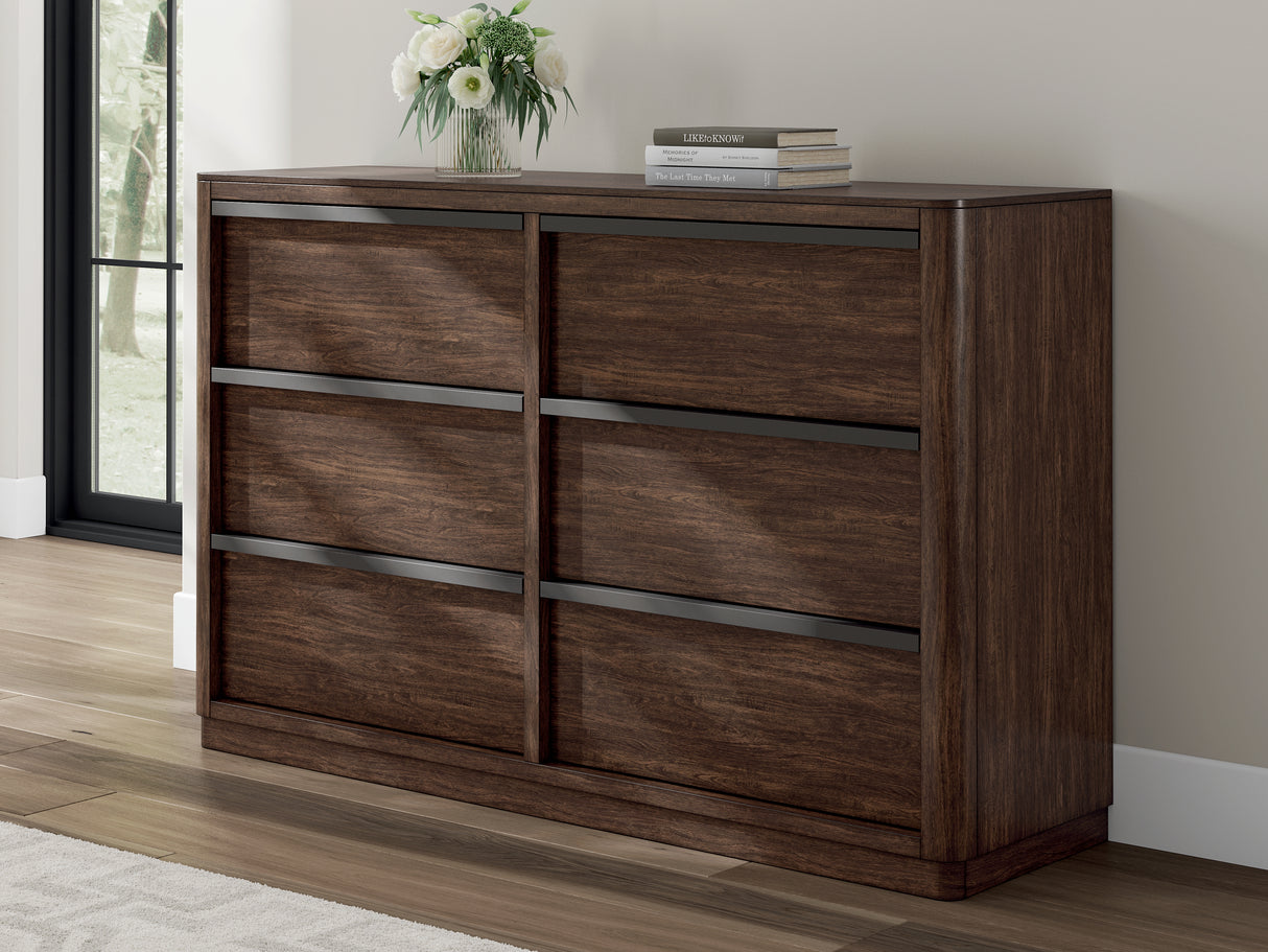 Furniture City Houma - Ashley Furniture - Dilenno Bedroom - Dresser / Dark Brown - PCB857-31