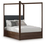 Dilenno Queen Canopy Bed, Dresser and Mirror