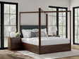 Furniture City Houma - Ashley Furniture - Dilenno California King Canopy Bed - California King Canopy Bed / Dark Brown - PCB857B7