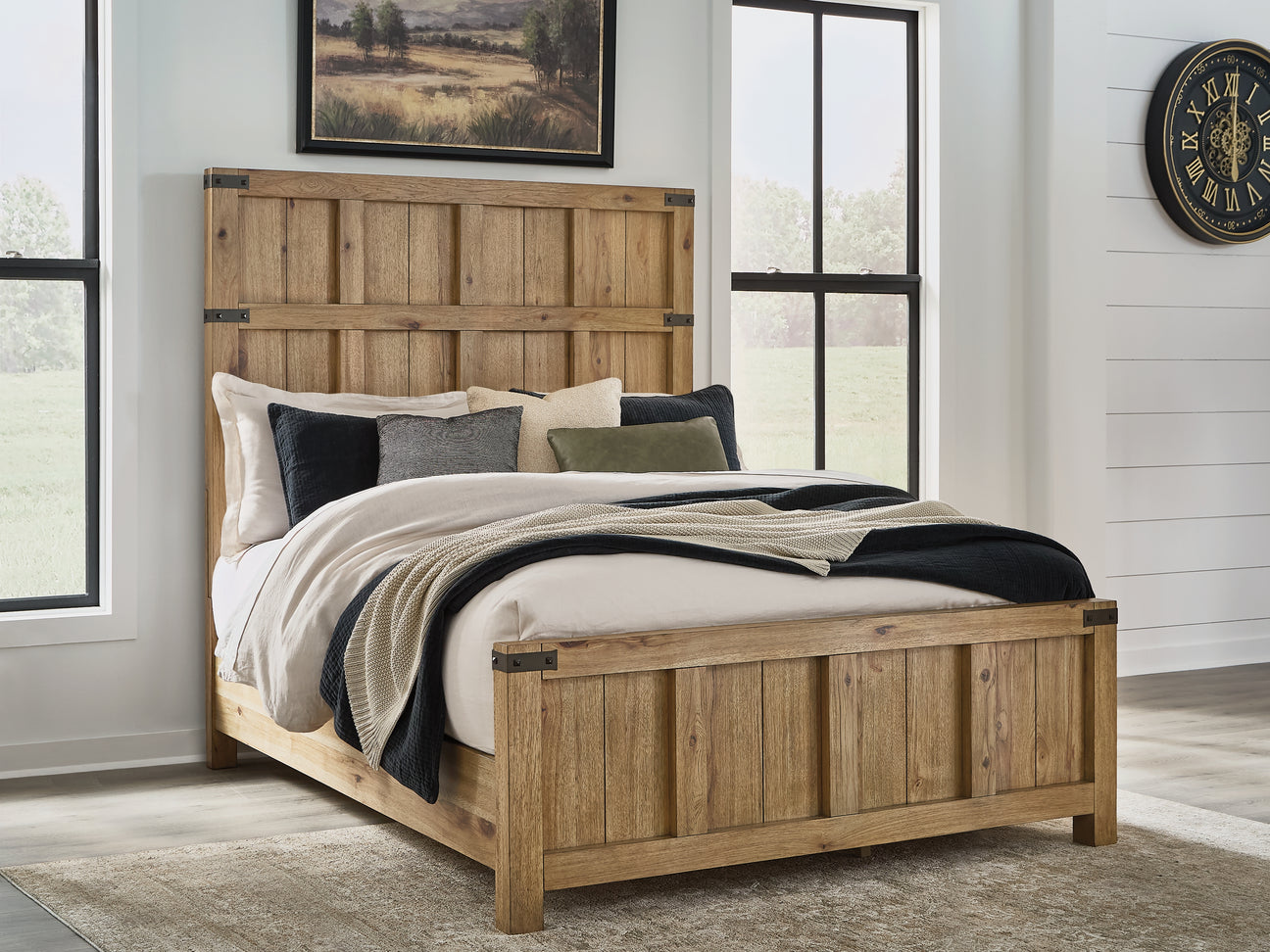 Furniture City Houma - Ashley Furniture - Ridgester Queen Panel Bed - Queen Panel Bed - B858B2