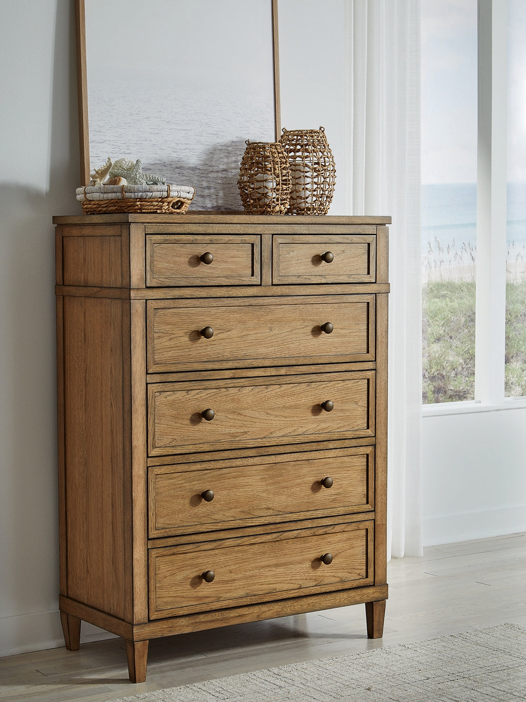 Furniture City Houma - Ashley Furniture - Sharlance Chest of Drawers - Six Drawer Chest / Brown - B895-46
