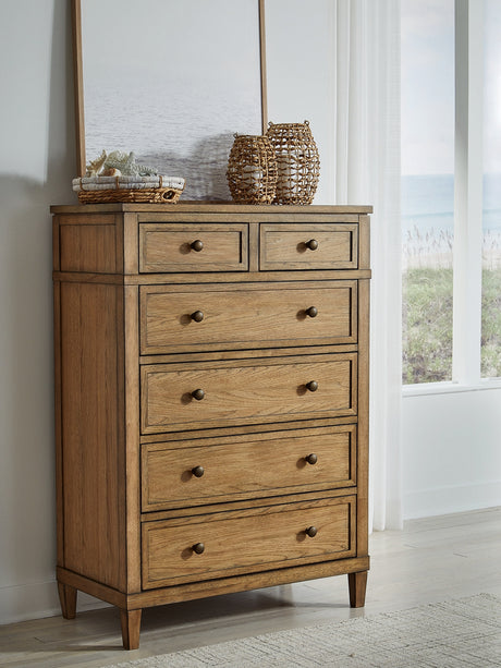 Furniture City Houma - Ashley Furniture - Sharlance Chest of Drawers - Six Drawer Chest / Brown - B895-46