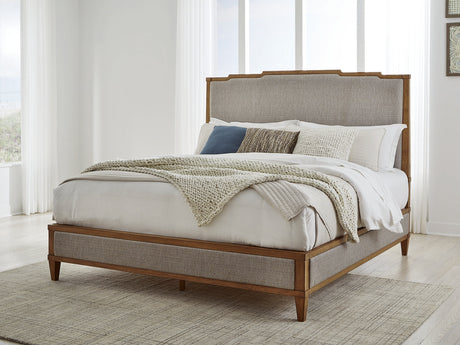 Furniture City Houma - Ashley Furniture - Sharlance King Upholstered Panel Bed - King Upholstered Panel Bed / Light Brown - B895B6