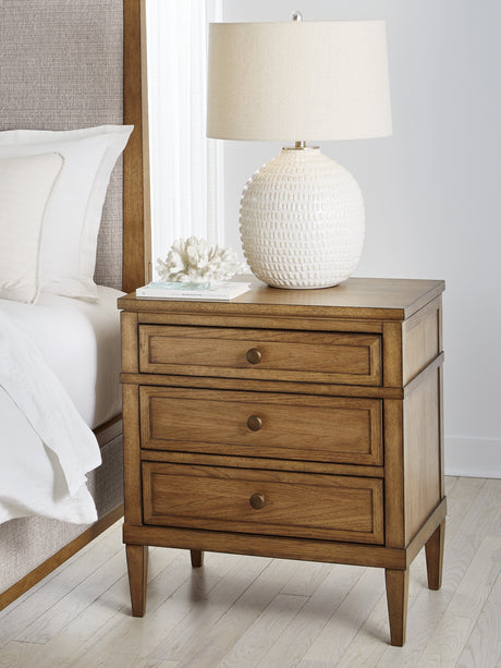 Furniture City Houma - Ashley Furniture - Sharlance Nightstand - Three Drawer Night Stand / Brown - B895-93