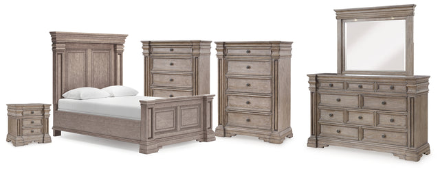Furniture City Houma - Ashley Furniture - Blairhurst Queen Panel Bed, Dresser, Mirror, 2 Chests and Nightstand - Queen Panel Bed, Dresser, Mirror, 2 Chests and Nightstand - B916B12