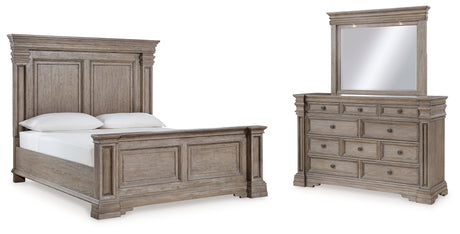 Furniture City Houma - Ashley Furniture - Blairhurst California King Panel Bed, Dresser and Mirror - California King Panel Bed, Dresser and Mirror - B916B7