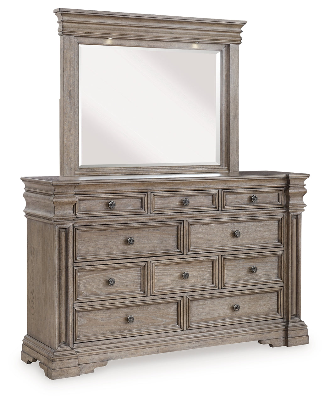Blairhurst Queen Panel Bed, Dresser, Mirror, 2 Chests and Nightstand