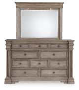 Blairhurst Queen Panel Bed, Dresser, Mirror, 2 Chests and Nightstand
