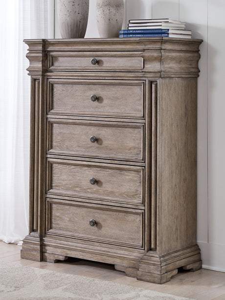 Furniture City Houma - Ashley Furniture - Blairhurst Chest of Drawers - Five Drawer Chest / Light Grayish Brown - B916-46