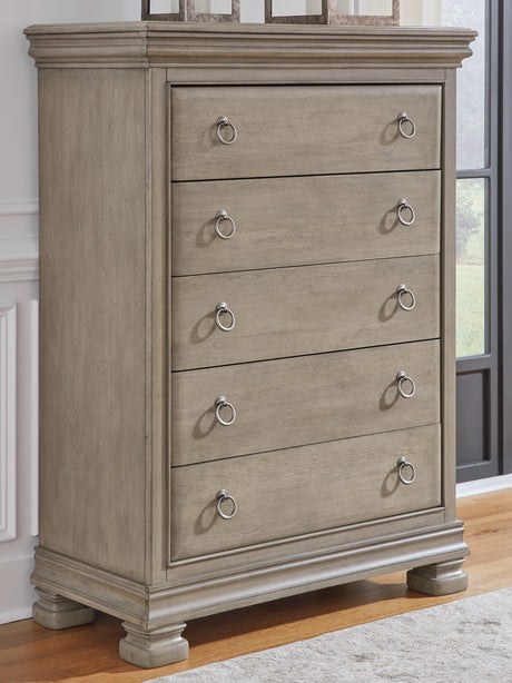 Furniture City Houma - Ashley Furniture - Lexorne Bedroom - Three Drawer Night Stand / Gray - B924-93