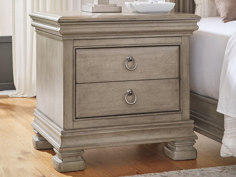 Furniture City Houma - Ashley Furniture - Lexorne Nightstand - Three Drawer Night Stand / Gray - B924-93