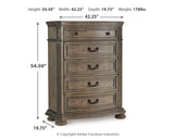 Ardenfield California King Sleigh Bed, Chest and Nightstand