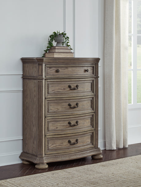 Furniture City Houma - Ashley Furniture - Ardenfield Chest of Drawers - Five Drawer Chest / Light Brown - B944-46