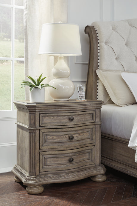Furniture City Houma - Ashley Furniture - Ardenfield Nightstand - Three Drawer Night Stand / Light Brown - B944-93