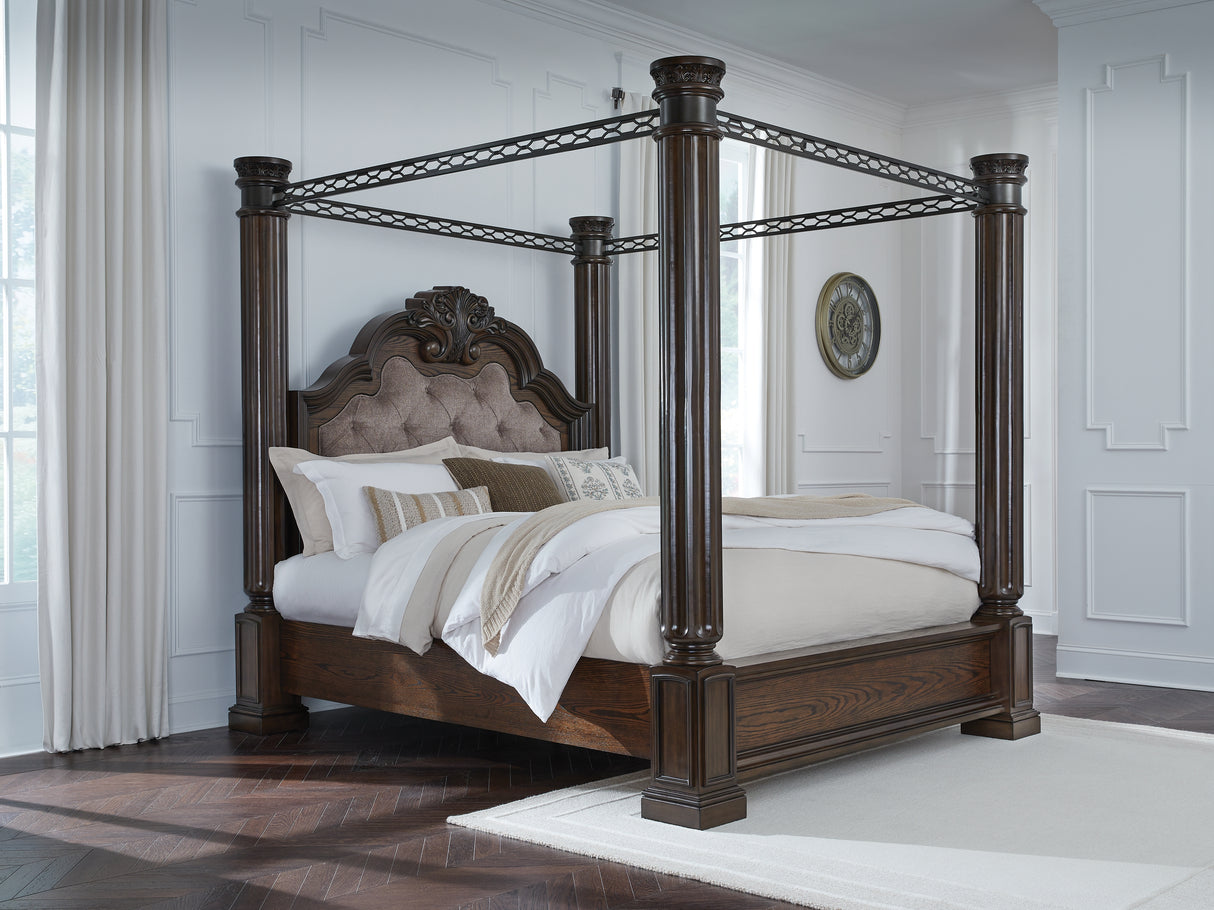 Furniture City Houma - Ashley Furniture - Maylee King Canopy Bed - King Canopy Bed - B947B10