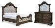 Furniture City Houma - Ashley Furniture - Maylee Queen Upholstered Bed, Dresser and Mirror - Queen Upholstered Bed, Dresser and Mirror - B947B3
