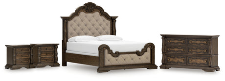 Furniture City Houma - Ashley Furniture - Maylee King Upholstered Bed, Dresser and 2 Nightstands - King Upholstered Bed, Dresser and 2 Nightstands - B947B14