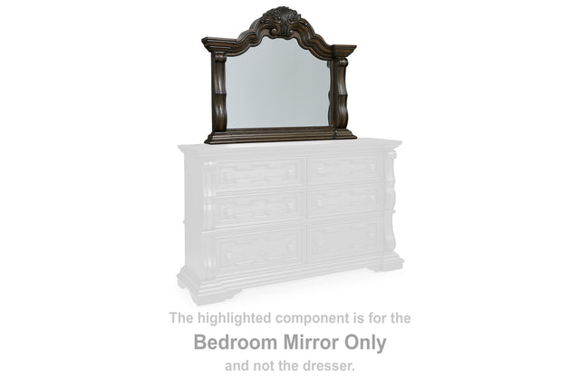 Furniture City Houma - Ashley Furniture - Maylee Bedroom Mirror - Bedroom Mirror / Dark Brown - B947-36