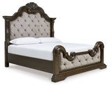 Maylee King Upholstered Bed, Dresser and 2 Nightstands