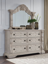 Furniture City Houma - Ashley Furniture - Bruchandi Bedroom - Dresser and Mirror / Antique White - PCB948B1