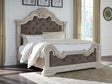 Furniture City Houma - Ashley Furniture - Bruchandi King Upholstered Panel Bed - King Upholstered Panel Bed / Antique White - PCB948B4