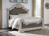 Furniture City Houma - Ashley Furniture - Bruchandi Bedroom - California King Upholstered Panel Bed / Antique White - PCB948B5