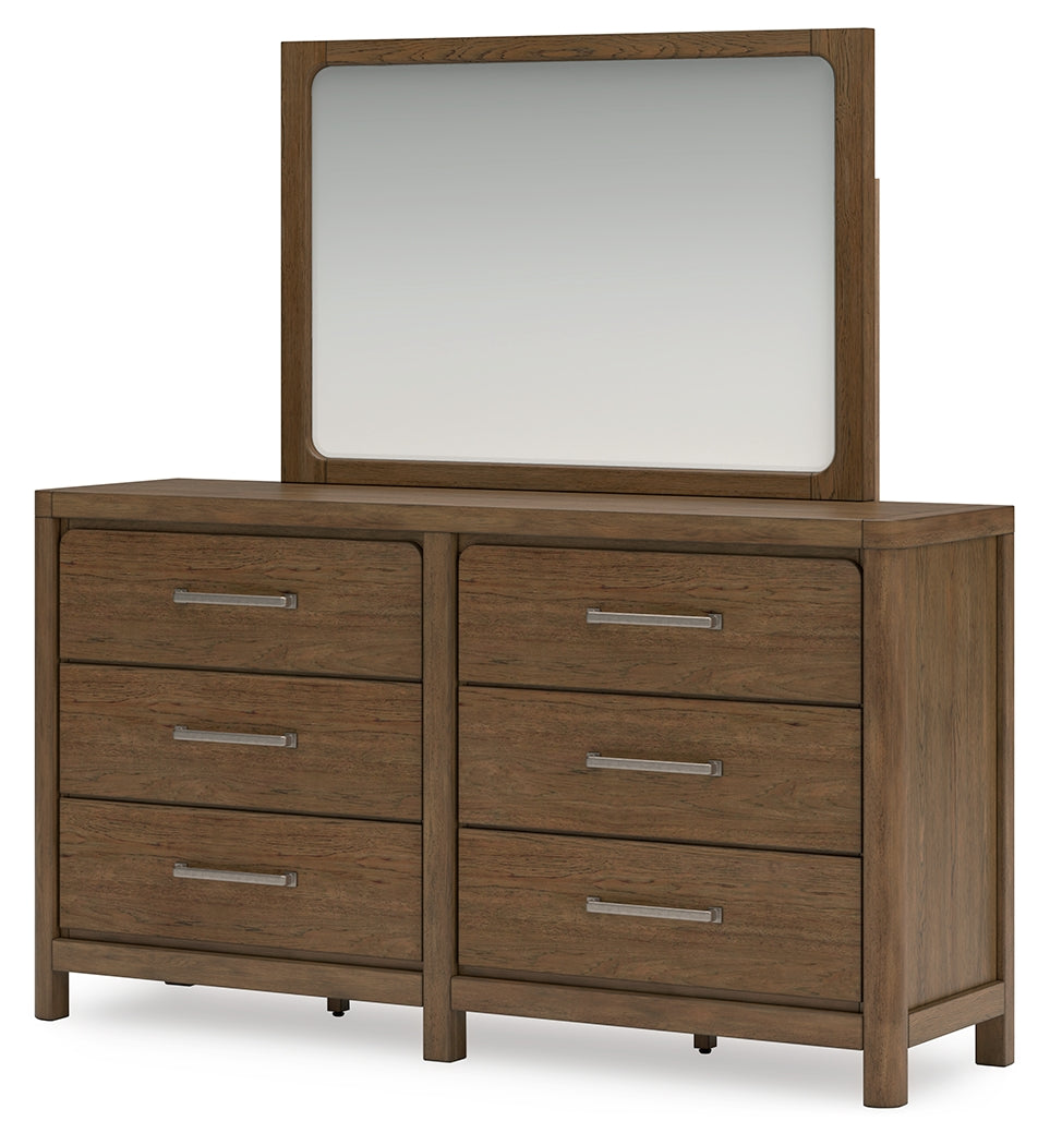 Cabalynn Queen Upholstered Bed, Dresser and Mirror