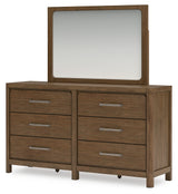 Cabalynn King Panel Bed with Storage, Dresser and Mirror