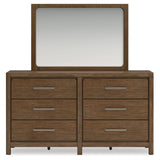 Cabalynn Queen Panel Bed with Storage, Dresser and Mirror