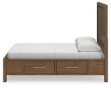 Cabalynn Queen Panel Bed with Storage, Dresser and Mirror