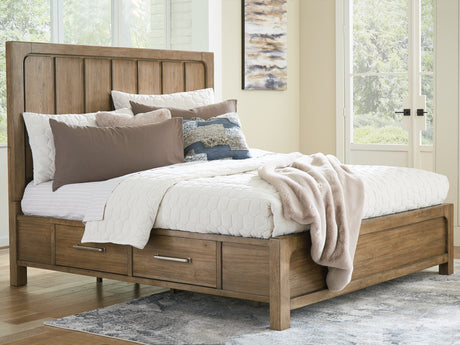 Furniture City Houma - Ashley Furniture - Cabalynn Queen Panel Bed with Storage - Queen Panel Bed with Storage - B974B4