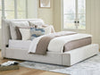 Furniture City Houma - Ashley Furniture - Cabalynn California King Upholstered Bed - California King Upholstered Bed / Light Brown - B974B7