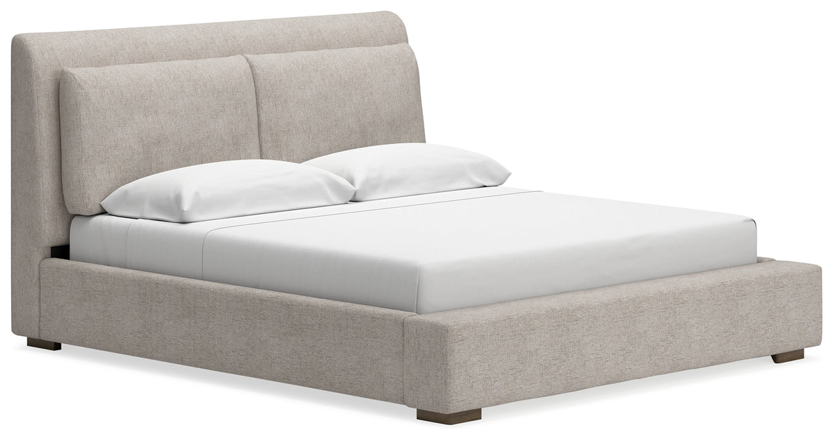 Cabalynn King Upholstered Bed and 2 Nightstands