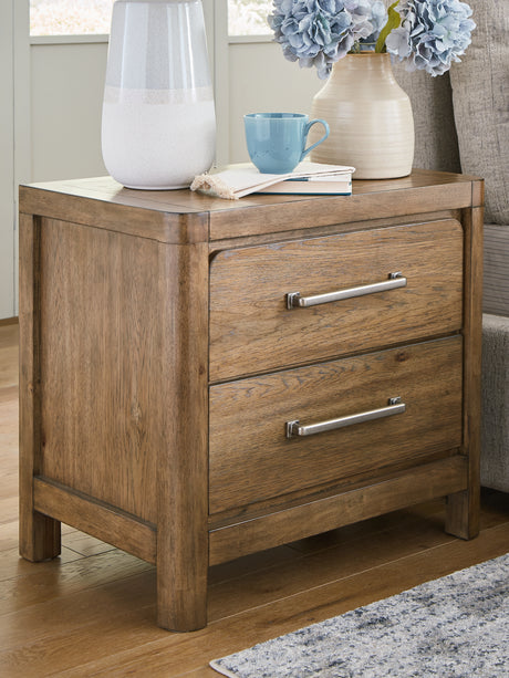 Furniture City Houma - Ashley Furniture - Cabalynn Nightstand - Two Drawer Night Stand / Light Brown - B974-92